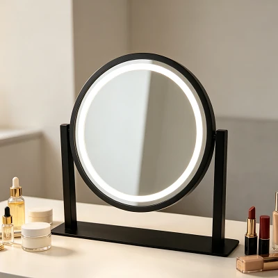 Round Makeup Mirror With Lights